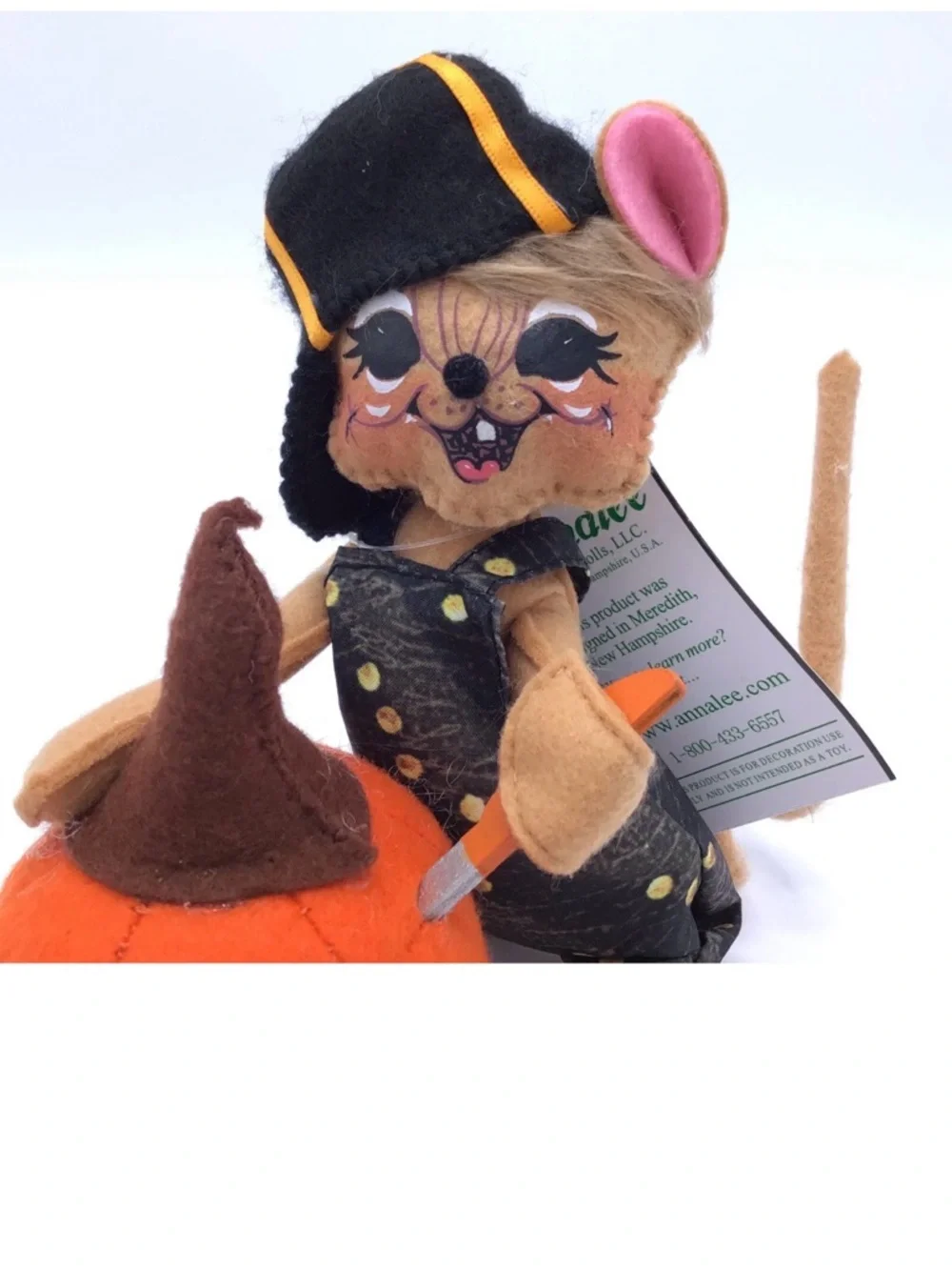 New with tags Annalee Pumpkin Carving Mouse